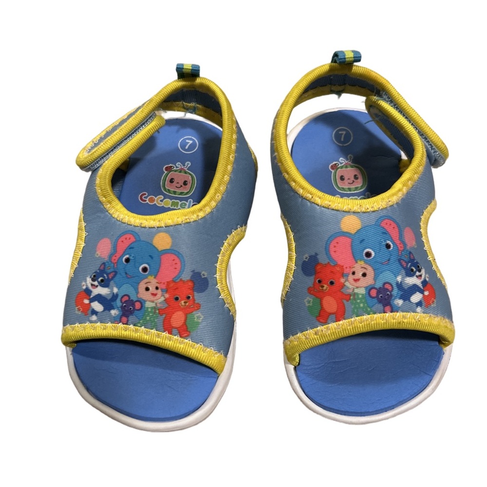 Blue and Yellow Cocomelon Toddler Sandals